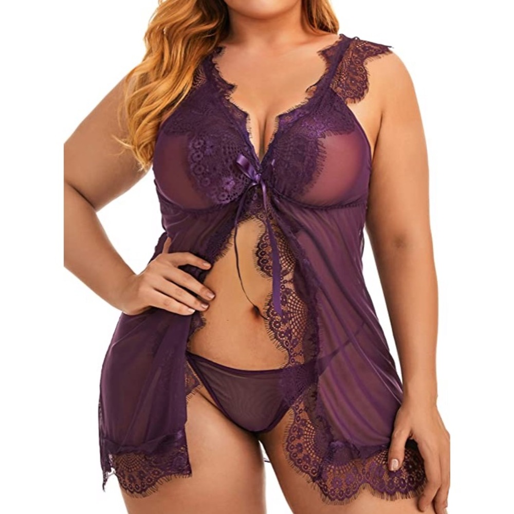 Lingerie Lace Babydoll Strap Chemise